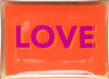 Dekorativer Glasteller GIFTCOMPANY Love Orange Glas 10x14 cm