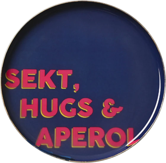 Rundes Dekotablett XS Blau – GIFTCOMPANY Love Trays Unikat