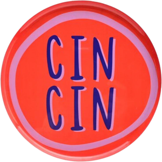 Rundes Dekotablett Neon Rot Cin Cin – GIFTCOMPANY Love Trays