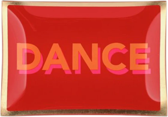 Dekorativer Glasteller GIFTCOMPANY Love Plates Neon Rot Glas