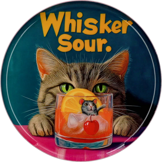 Rundes Dekotablett Whisker Sour S von GIFTCOMPANY – FSC-zertifiziert