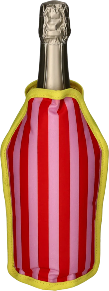 Flaschenkühlmanschette Froid Streifen Rot/Rosa/Gelb – GIFTCOMPANY