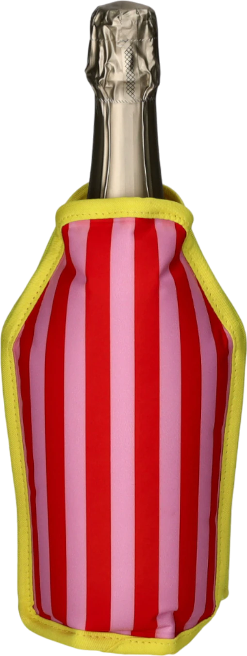 Flaschenkühlmanschette Froid Streifen Rot/Rosa/Gelb – GIFTCOMPANY
