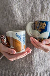 Tasse aus Steingut Bloomingville Hezha Natur 3D-Vogel