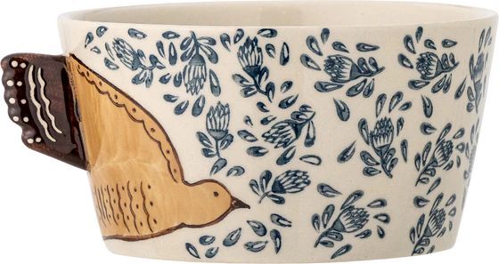 Schale aus Steingut Bloomingville Hezha Natur Handbemalt