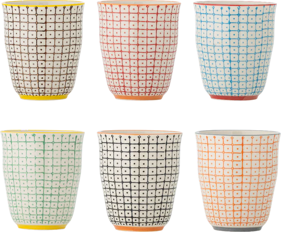 Becher-Set Bloomingville Carla Rot Steingut – Skandinavisches Design