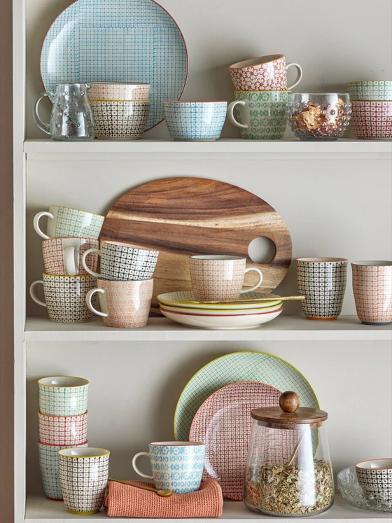 Becher-Set Steingut Bloomingville Carla Rot – Mikrowellengeeignet