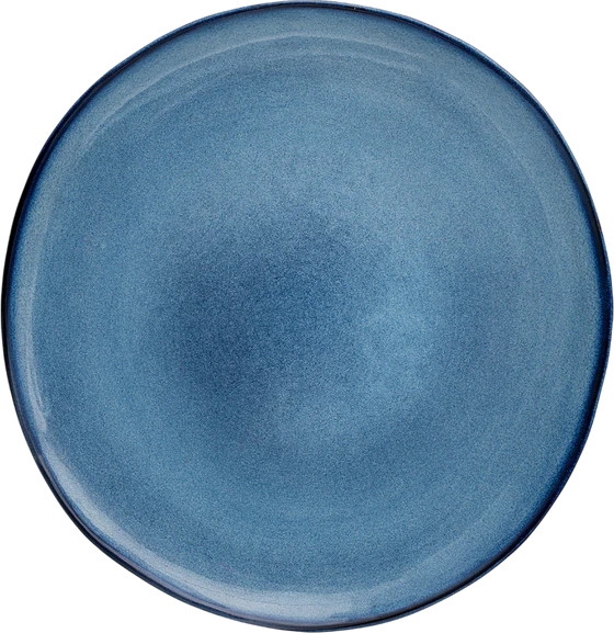 Speiseteller Bloomingville Sandrine Blau Steingut Unikat