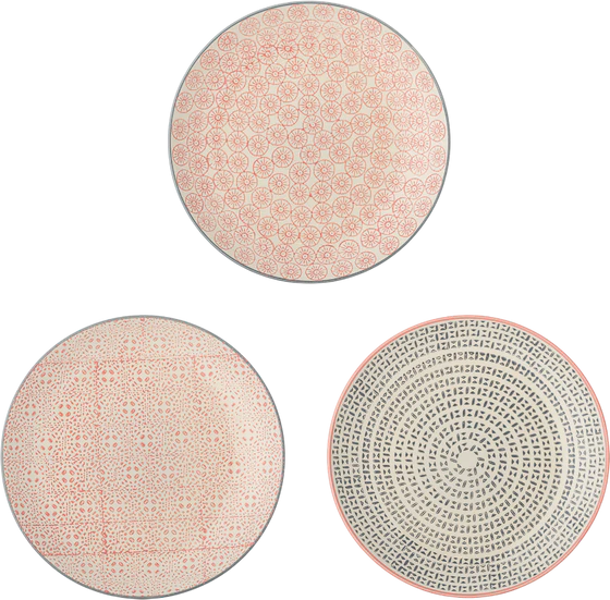 Tellerset Steingut Bloomingville Cécile Rose – Skandinavisches Design