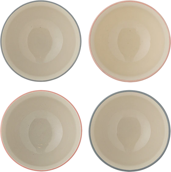 Müslischale Bloomingville Cécile Rose Steingut Set 4 Unikate