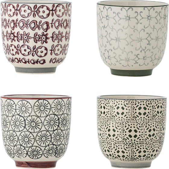 Becher Bloomingville Karine Grün Steingut – Charmantes Unikat