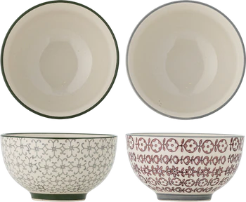 Servierschale Steingut Grün Bloomingville Karine – Skandinavisches Design