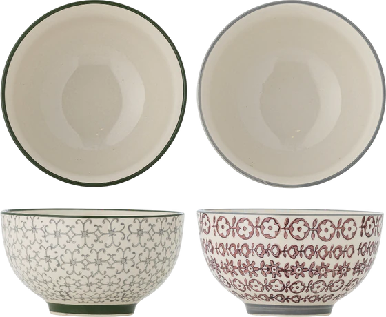 Servierschale Steingut Grün Bloomingville Karine – Skandinavisches Design