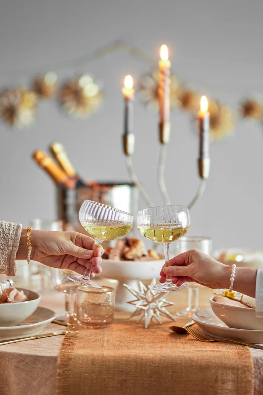 Champagnerglas Bloomingville Astrid Klar Glas Unikat Design