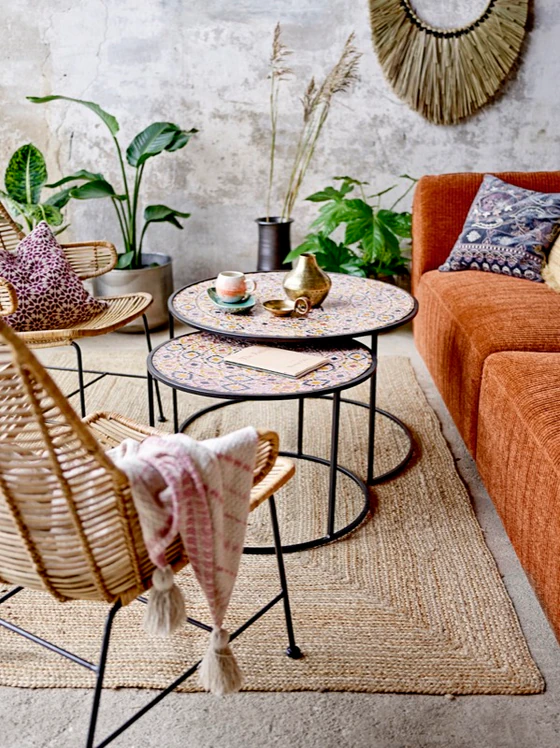 Kaffeetasse Bloomingville Paula Orange Steingut Unikat