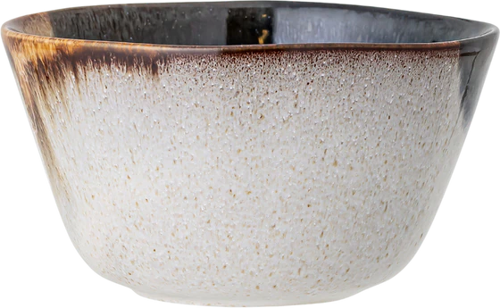 Servierschale Bloomingville Jules Blau Steingut – Handgefertigt Unikat