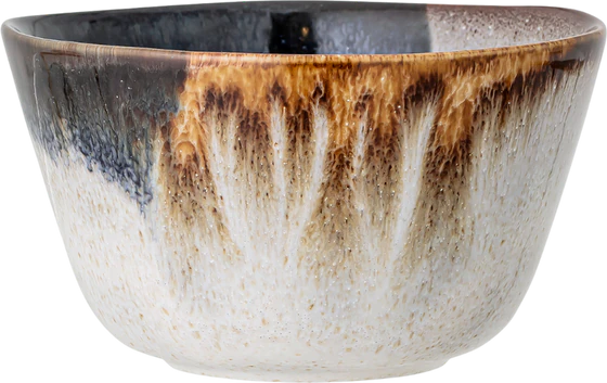 Servierschale Bloomingville Jules Blau Steingut – Handgefertigt Unikat