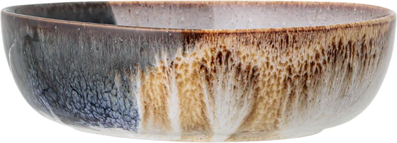 Servierschale Bloomingville Jules Blau Steingut Unikat 750ml