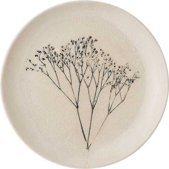 Speiseteller Bloomingville Bea Natur Steingut Unikat Design