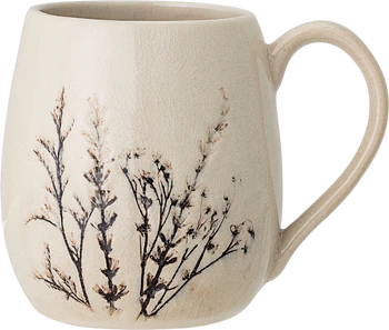 Trinkbecher Steingut Bloomingville Bea Natur – Unikat, 400 ml
