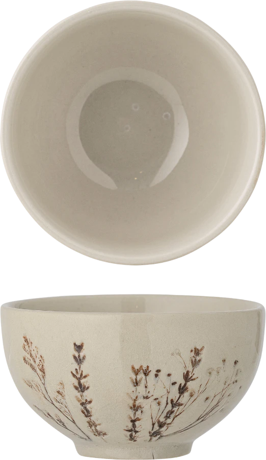 Steingutschale Bloomingville Bea Natur – Handbemalt, Unikat