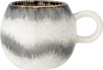 Kaffeetasse Steingut Bloomingville Paula Grau – Handglasiert