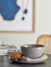 Müslischale Steingut Bloomingville Sandrine Dunkelgrau Unikat