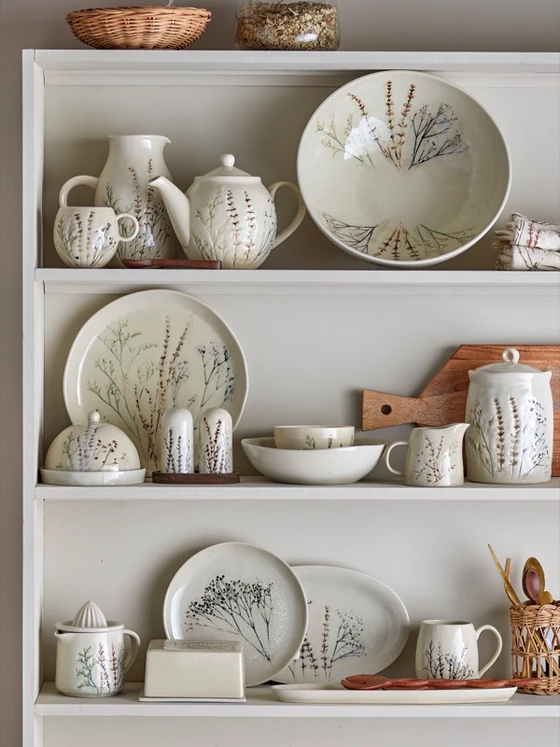Geschirrset Steingut Bloomingville Bea Natur – Einzigartiges Design