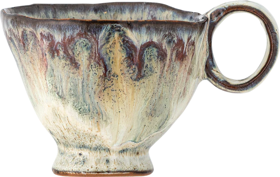 Trinkbecher Steingut Bloomingville Imogen Grau Unikat