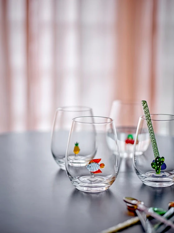 Trinkglas Bloomingville Misa Klar Glas – Mundgeblasen Unikat