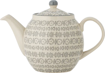 Teekanne Steingut Bloomingville Karine Grau 1200ml Skandi-Chic