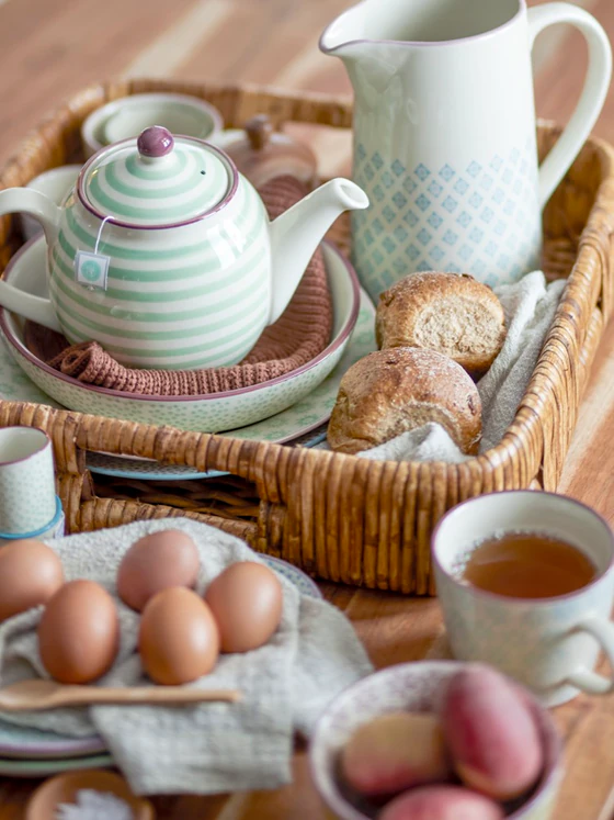 Krug Steingut Bloomingville Patrizia Blue – 2L Spülmaschinenfest