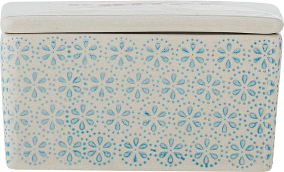 Butterdose Steingut Bloomingville Patrizia Blue – Handglasiert