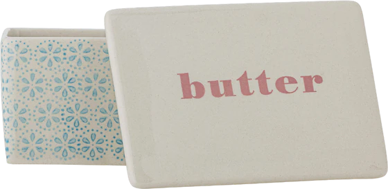 Butterdose Steingut Bloomingville Patrizia Blue – Handglasiert