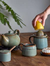 Zitronenpresse Steingut Grün Bloomingville Pixie Unikat