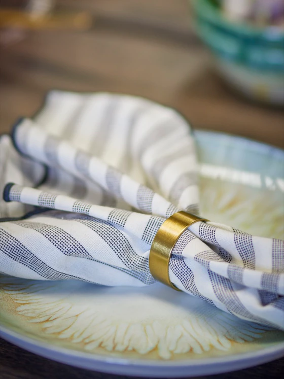 Serviettenring-Set Bloomingville Laurie Gold Messing 4er-Set