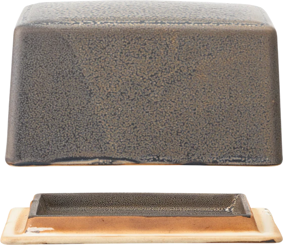 Butterdose Steingut Grau – Bloomingville Kendra Nordic Design