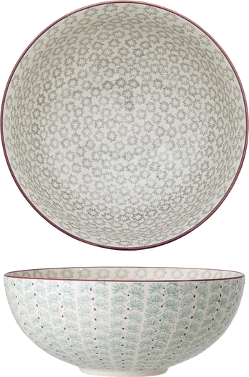 Servierschale Steingut Grün Bloomingville Maya – Skandinavisches Design