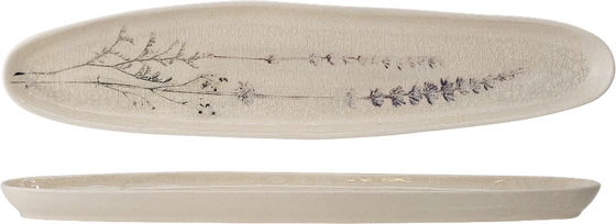 Servierplatte Steingut Bea Natur Bloomingville – Handdekoriert Unikat