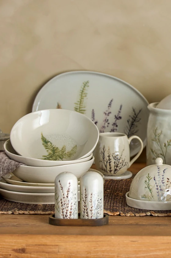 Servierplatte Steingut Bloomingville Bea Natur – Einzigartiges Design