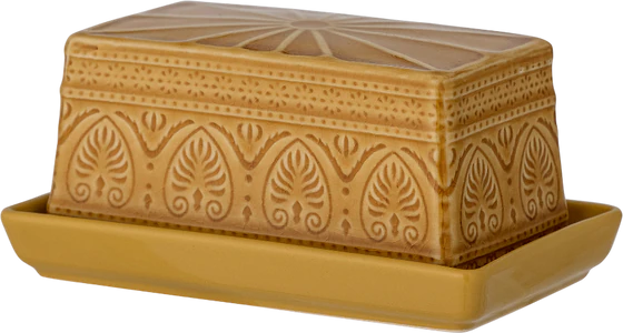 Butterdose Bloomingville Rani Gelb Steingut Unikat-Design