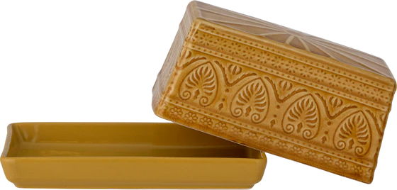 Butterdose Bloomingville Rani Gelb Steingut Unikat-Design