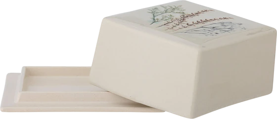 Butterdose Steingut Natur – Bloomingville Bea Unikat Design