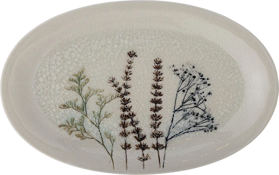 Servierplatte Steingut Natur Bloomingville Bea Unikat Design