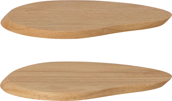 Schneidebrett-Set Bloomingville Gong Natur Gummibaumholz