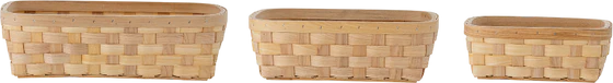 Aufbewahrungskorb-Set Bloomingville Wilja Natur Tannenholz Unikat