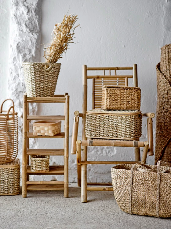 Aufbewahrungskorb-Set Bloomingville Wilja Natur Tannenholz Unikat