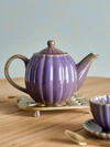 Teekanne aus Steingut Bloomingville Latina Violett 1,2L Vintage
