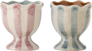 Eierbecher Set Bloomingville Willa Rose Steingut Vintage-Design