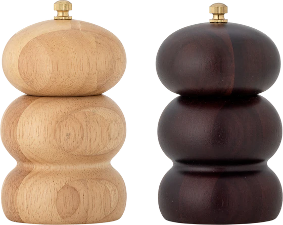 Manuelles Mühlen-Set Bloomingville Marge Natur Gummibaumholz